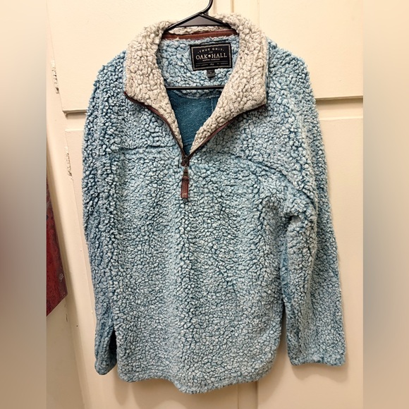 True Grit Jackets & Blazers - Oak Hall Frosty Tipped Women's Stadium Pullover in blue by True Grit Size M
